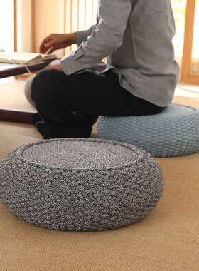 北欧圆形加厚蒲团小凳子家用阳台懒人榻榻米打坐垫