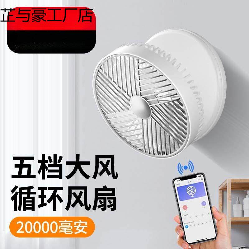 壁扇挂壁式电风扇小型壁挂式厨房卫生间厕所专用台式充电款冷风扇