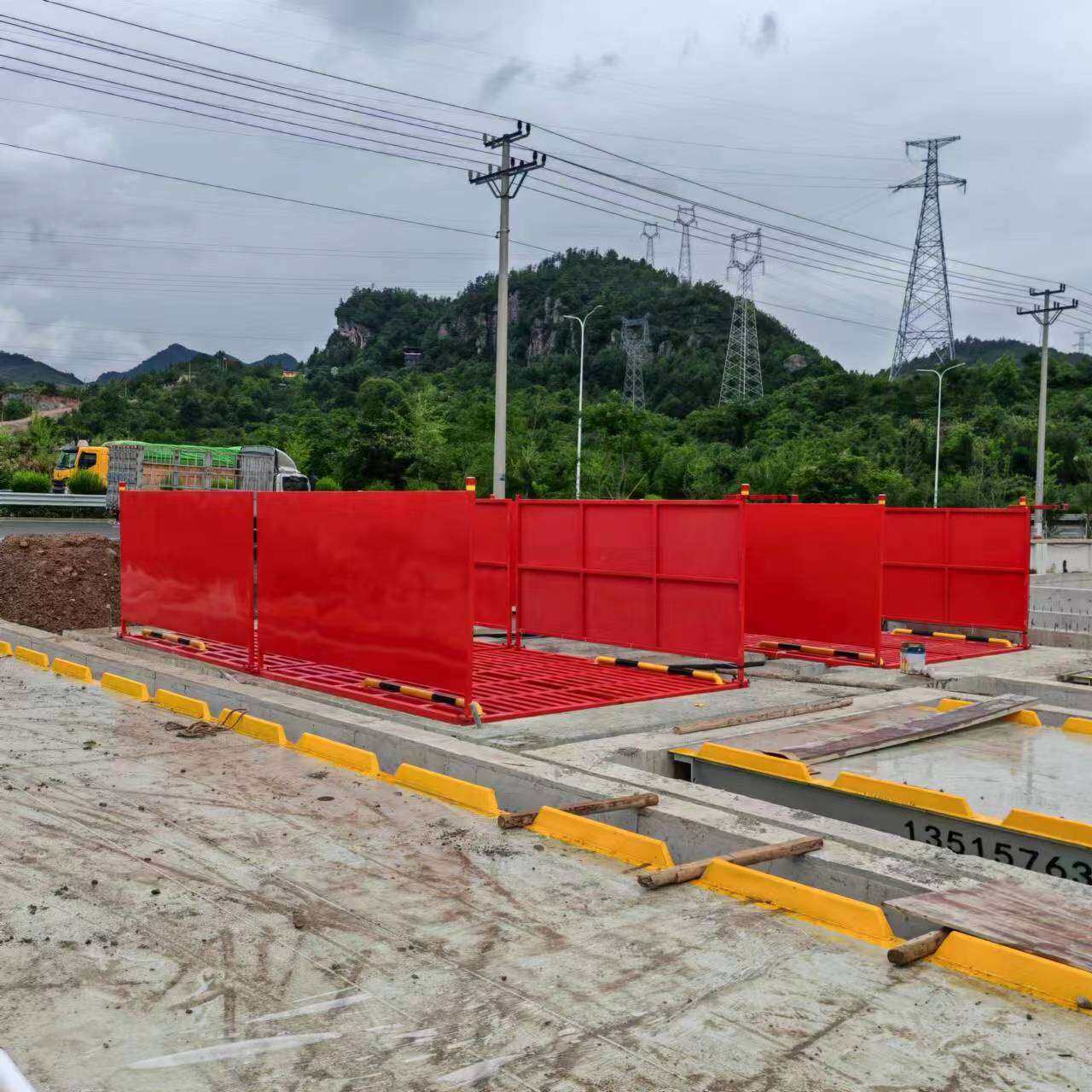 全自动洗轮机简易半自动工地冲洗平台洗车设备现建筑货工程洗车机