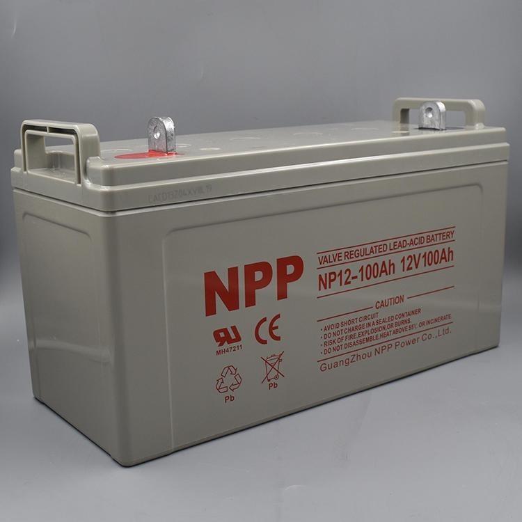 NPP耐普蓄电池NPG12-100(12V100AH)胶体免维护太阳能路灯蓄电池