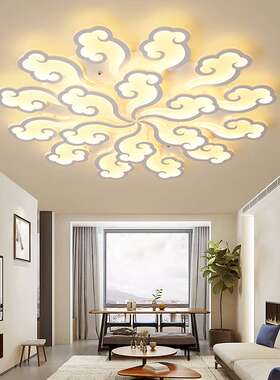 客厅灯简约现代led吸顶灯2025新款创意卧室新中式祥云图案大厅灯