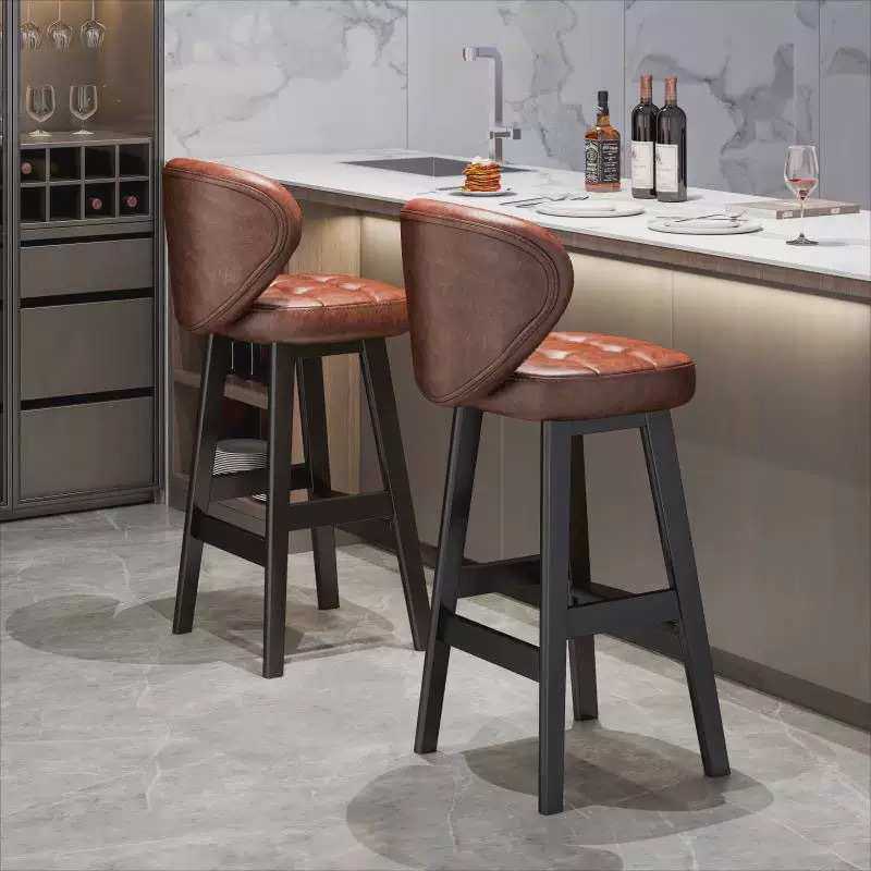 吧台椅现代简约高凳子酒吧收银台椅子实木高脚凳家用吧椅前台吧凳,模玩/动漫/周边/娃圈三坑/桌游,模型制作工具/辅料耗材,淘宝优惠券,粉丝福利购,淘宝优惠卷