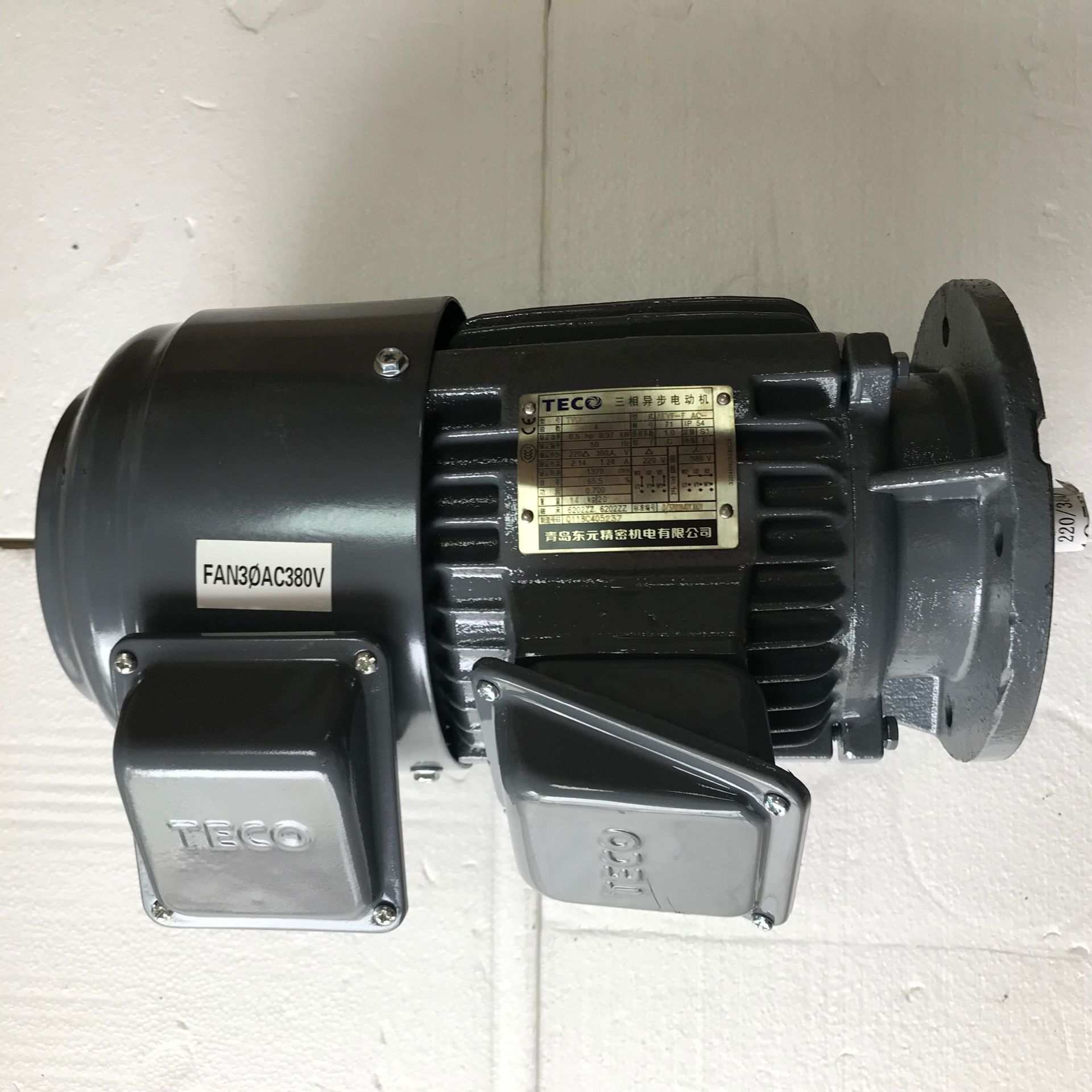 东元电机组装强制冷风扇1/2HP 0.37KW  4P AEVFVS-FAC立式图片