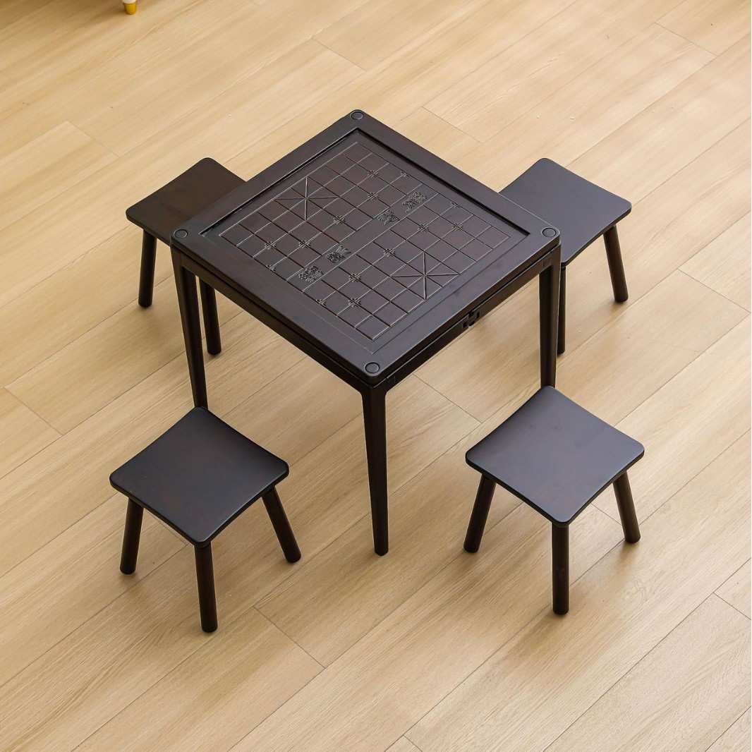 中式竹制象棋桌中国象棋专用棋盘桌多功能可折叠家用楠竹棋桌单桌