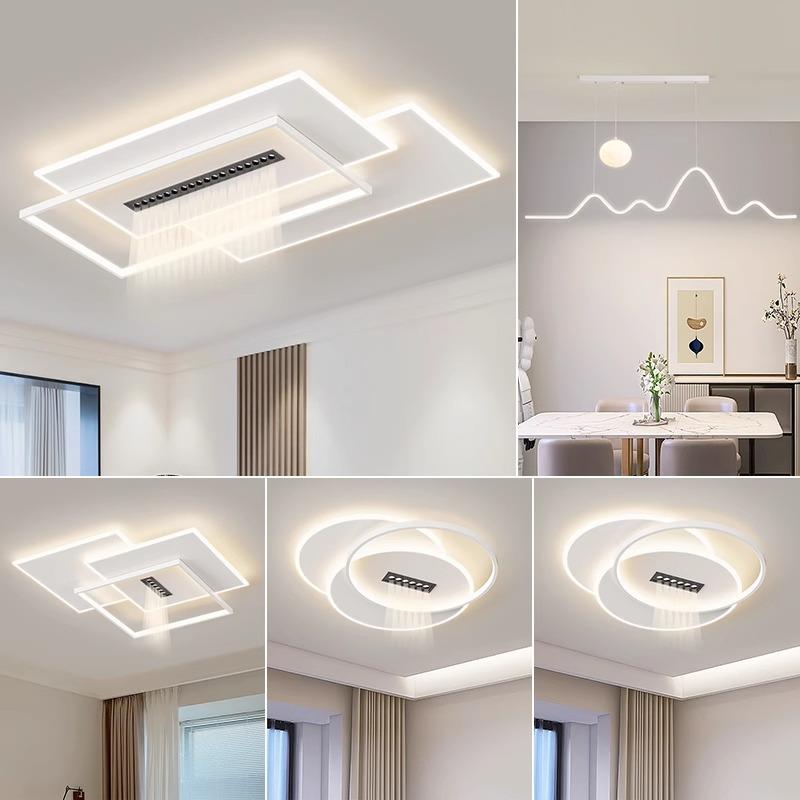 客厅主灯现代简约大气2025新款led大厅极简吸顶灯具全屋套餐组合