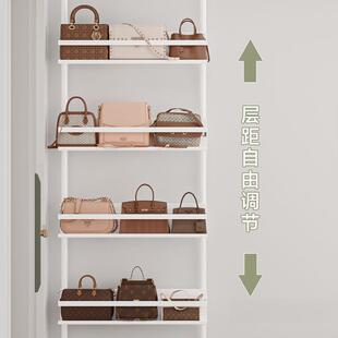 包包收纳神器门后挂放包包的置物架顶天立地家用多层入户皮包存放