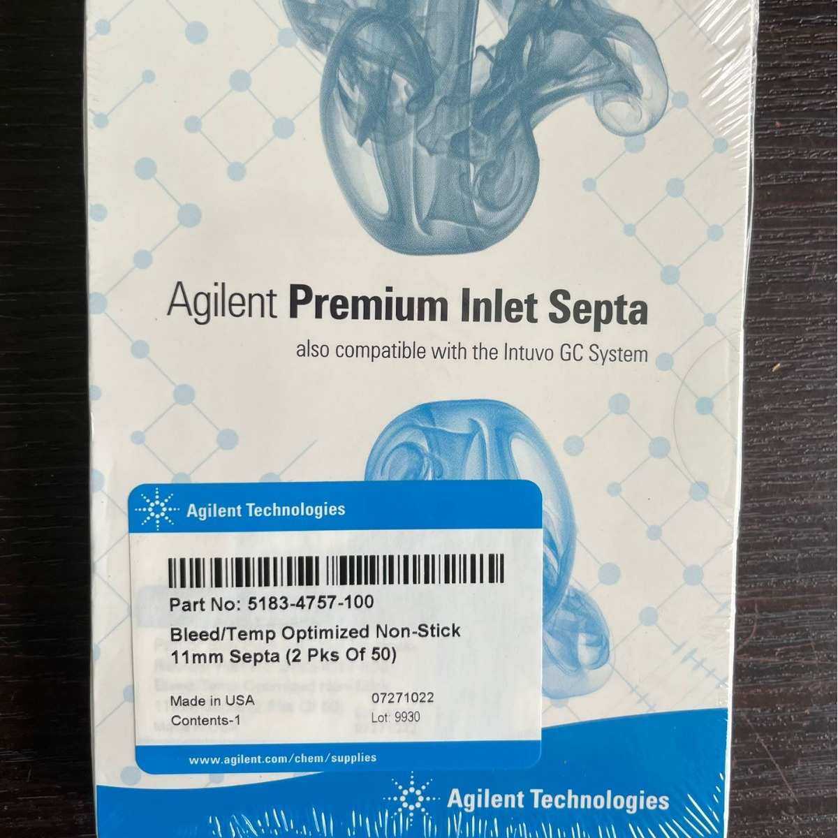 5183-4757-100 安捷伦隔垫High temp, low bleed septa (BTO)11mm