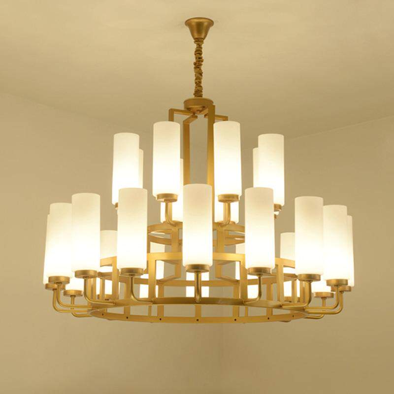 新中式大吊灯别墅客厅灯饭店包厢用简约现代餐厅酒店工程大堂灯具