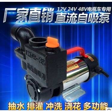 高扬程直流自吸泵12V24V48V抽水机抽水泵电动车泵园艺浇菜洒水