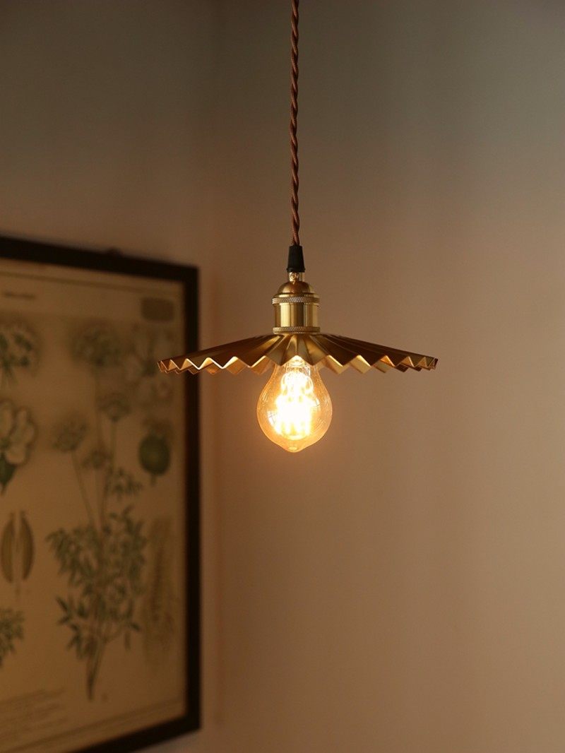轴年 复古 北欧 黄铜吊灯 工业风百褶灯 个性灯罩 现货,家装灯饰光源,床头/玄关/吧台/过道吊灯,淘宝优惠券,粉丝福利购,淘宝优惠卷