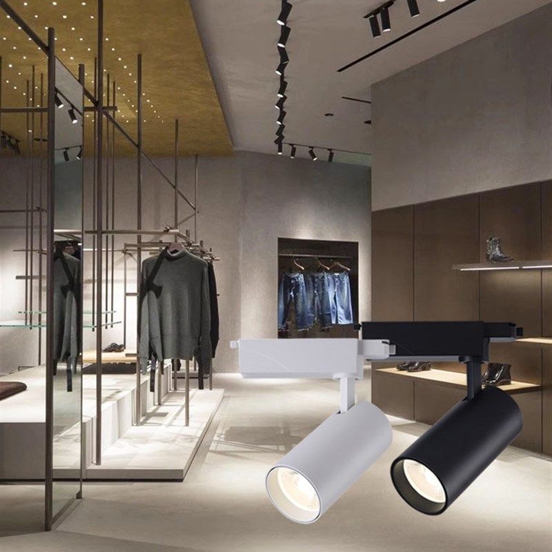 服装店射灯led轨道灯 高显色珠宝婚纱瓷砖家具展厅超市导轨灯超亮,家装灯饰光源,明装射灯,淘宝优惠券,粉丝福利购,淘宝优惠卷