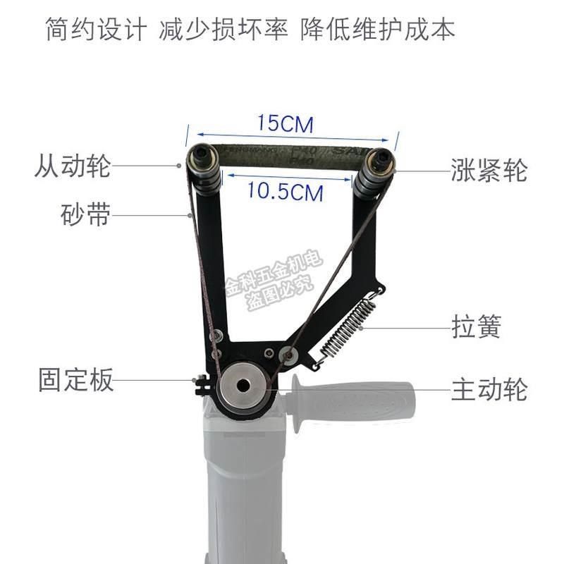 速发角磨机改装砂带机架磨管抛光除锈焊点毛刺金属V圆形打磨刀倒,农机/农具/农膜,播种栽苗器/地膜机,淘宝优惠券,粉丝福利购,淘宝优惠卷