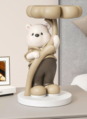 熊入户玄关钥匙收纳摆件客厅家居装饰品电视柜鞋柜乔迁新居礼品