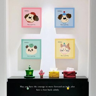 多巴胺装饰画摆件卧室床头壁画玄关背景墙挂画卡通儿童房桌面摆画