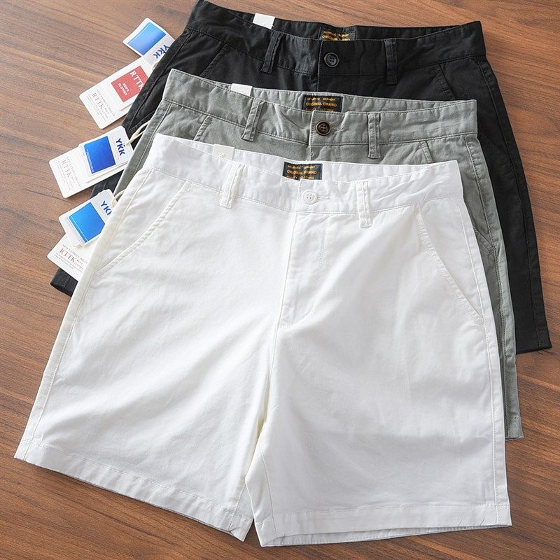 2025夏季水洗纯棉短裤男弹力黑色白色三分3分四分4分短裤男爆款潮,男装,短裤,淘宝优惠券,粉丝福利购,淘宝优惠卷
