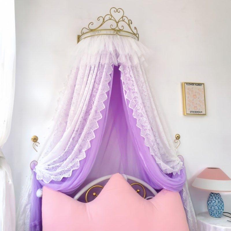 床头装饰挂墙式蚊帐公主纱帐儿童房床幔韩式文章蚊帐家用夏季