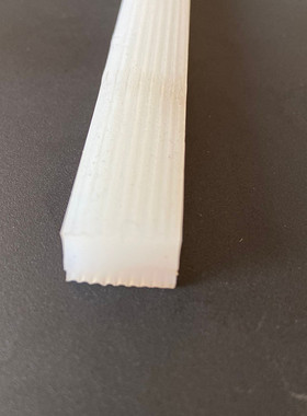 真空机硅胶条耐高温耐热直纹白色波浪形条纹方形封口机硅胶压条