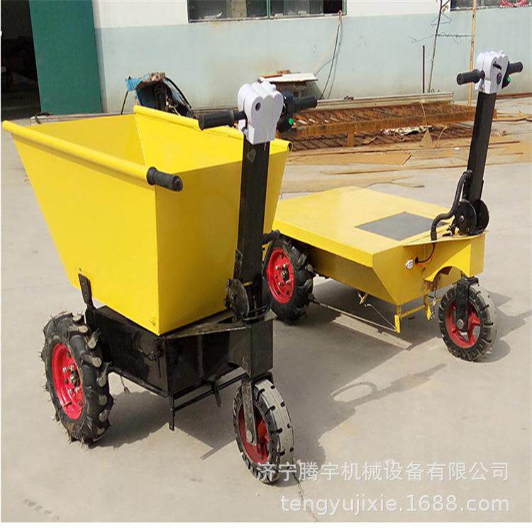 买电动斗车多少钱台电动平板车济宁腾宇价带翻斗的水泥灰斗车厂家