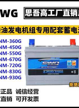 蓄电池思吾高柴油发电机组启动电瓶6-FNM930G830G720G670G550G450