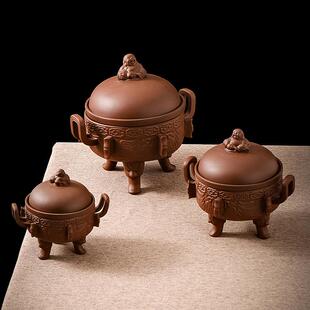 紫砂东坡肉罐红烧肉罐饭店酒店餐具扬州狮子头佛跳墙炖盅大复古鼎