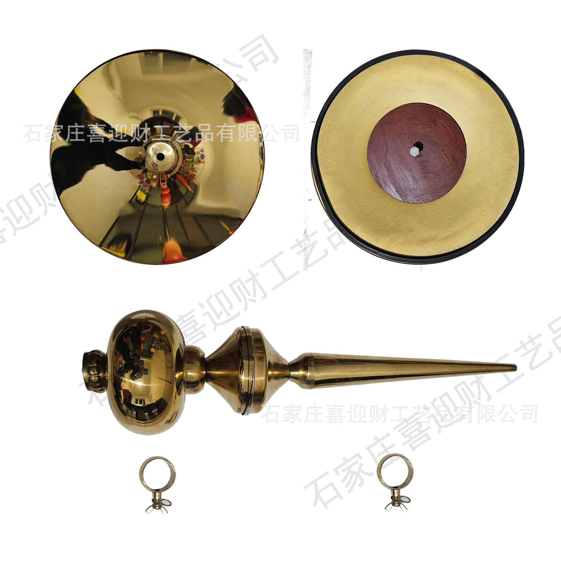 跨境中东落地尖头不锈钢伸缩旗杆旗帜会议室落地摆件国旗底座