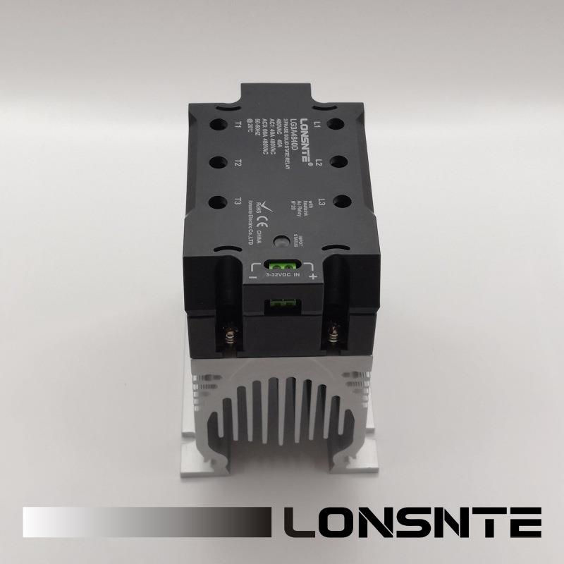 LG3A5325DS蓝石三相固态继电器25A直流控制交流530VAC 散热器一体