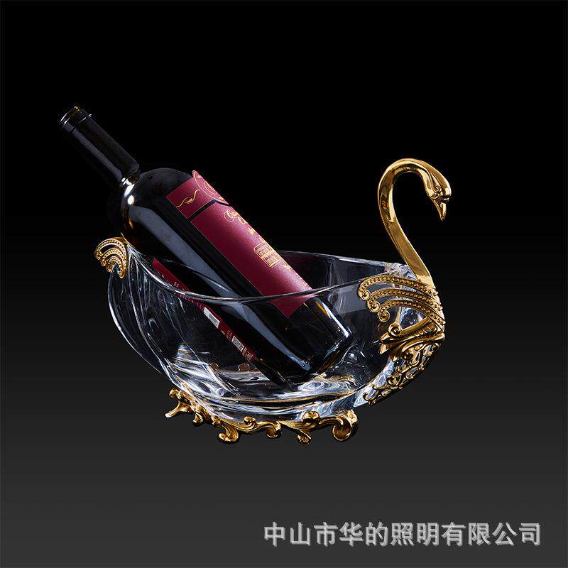 欧式复古水晶配铜水果盘干果盘高档客厅玄关花瓶花器装饰果盘
