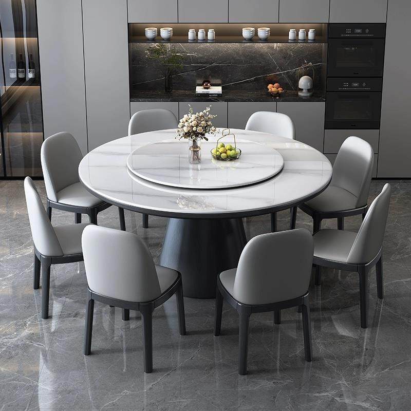 高端岩板圆桌全实木餐桌椅组合现代简约家用小户型圆形电磁炉饭桌,鲜花速递/花卉仿真/绿植园艺,割草机/草坪机,淘宝优惠券,粉丝福利购,淘宝优惠卷