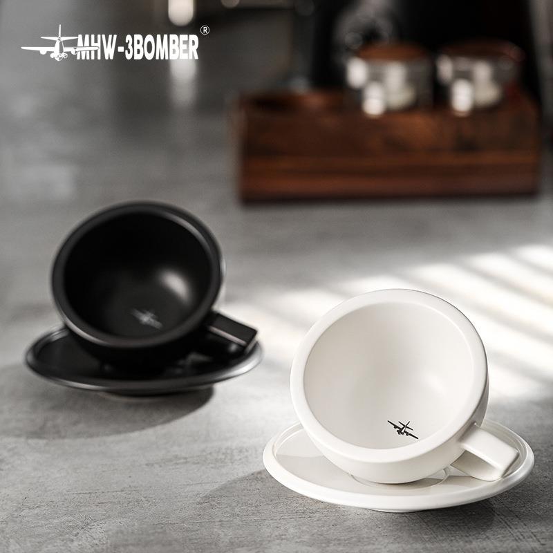 MHW-3BOMBER轰炸机泽田杯 陶瓷杯咖啡杯碟套装 拿铁拉花杯280ml