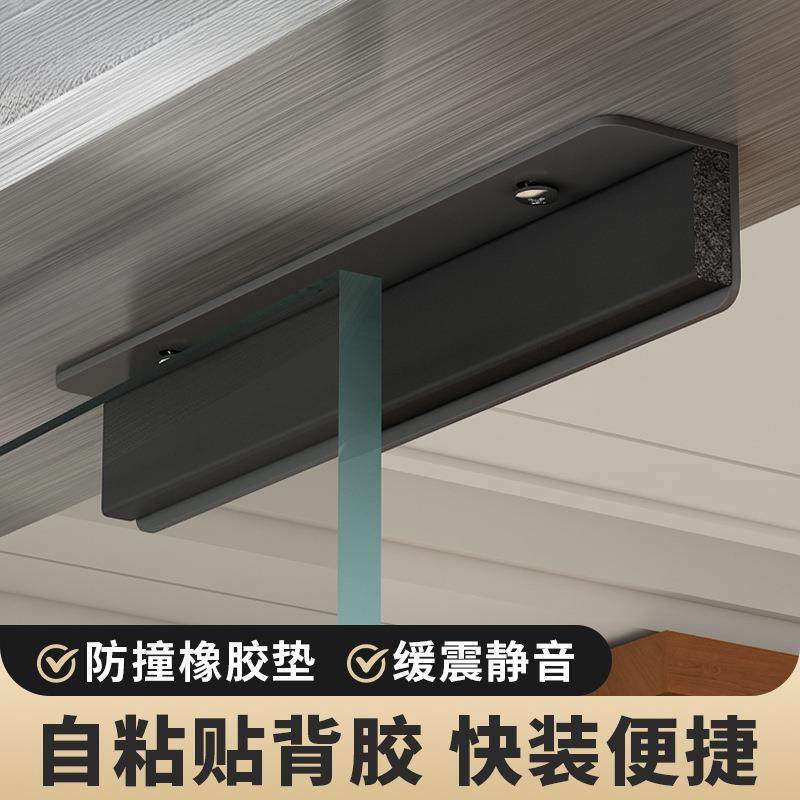 玻璃门挡限位器固定双开单向无框平开推拉门防风止摆阻门器挡门器