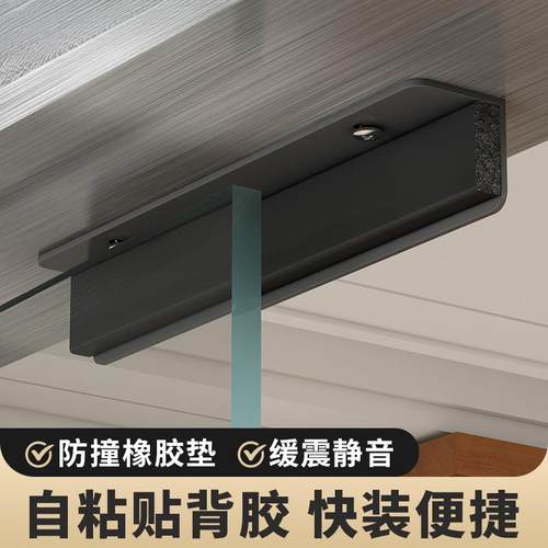 玻璃门挡限位器固定双开单向无框平开推拉门防风止摆阻门器挡门器