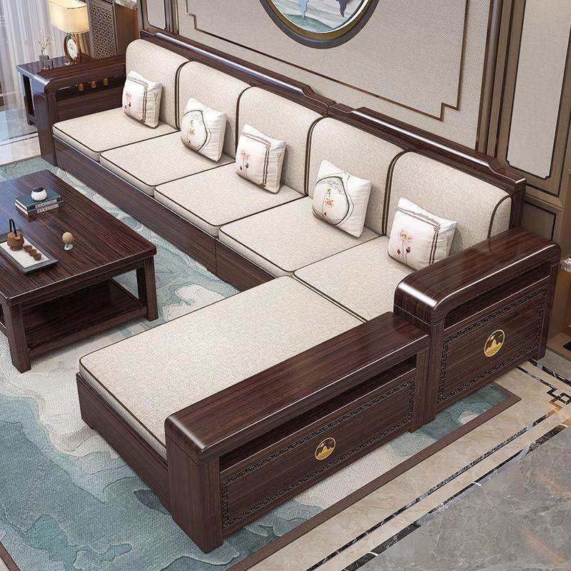 新中式乌金木实木沙发组合现代客厅冬夏两用小户型高箱储物沙发,鲜花速递/花卉仿真/绿植园艺,割草机/草坪机,淘宝优惠券,粉丝福利购,淘宝优惠卷