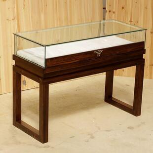 珠宝展示柜实木博物馆中式古展柜玉器翡翠柜台展厅复古饰品首饰