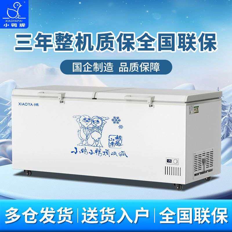 小鸭铜管商用冰柜大容量冷冻柜卧式冷柜双温冰柜家用冷藏冷冻两用
