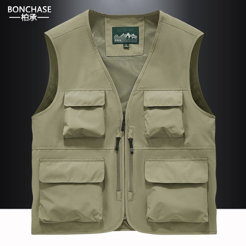 夏季薄款马甲男士速干背心中年多兜马夹多口袋钓鱼记者摄影师外套,男装,常规马甲,淘宝优惠券,粉丝福利购,淘宝优惠卷