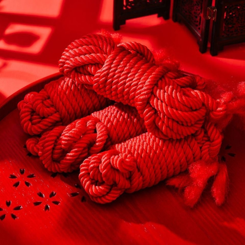 红绳子加粗大红棉绳捆被绳麻绳绑带捆绑道具结婚用品女方陪嫁编织