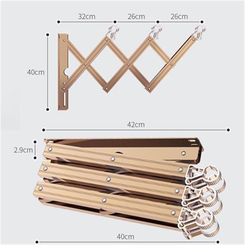 铝合金伸缩晾衣架支架加厚底座阳台外推拉支架配件适用于2834杆