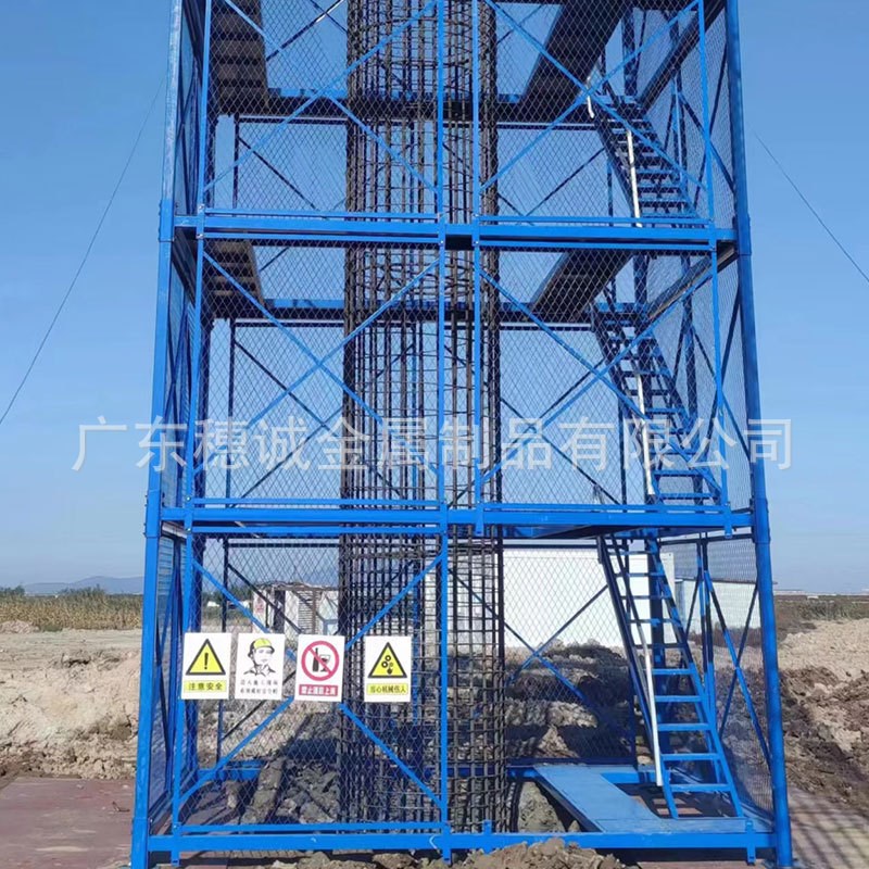 安全梯笼爬梯 桥梁建筑基坑施工高空人行通道 墩柱平台 盖梁平台