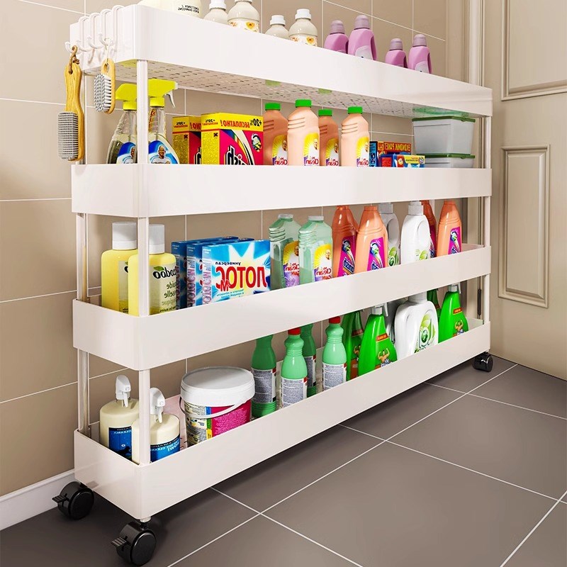 卫生间浴室洗衣机置物架小推车多层可移动夹缝收纳神器家用多层架