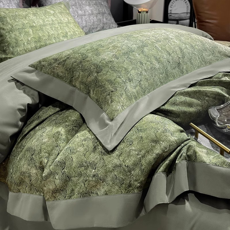 美式秋冬高级感100支长绒棉磨毛四件套全棉纯棉床单被套床上用品