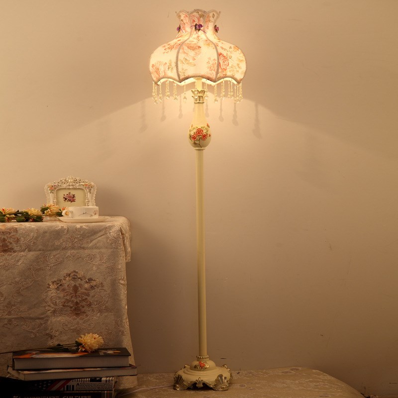落地灯欧式客厅卧室床头灯美式茶几暖光温馨浪漫复古立式落地台灯
