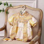 一周岁礼服女宝宝唐装 旗袍儿童抓周宴包屁服夏 中国风婴儿百日中式