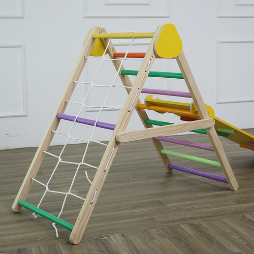 儿童攀爬架室内家用滑滑梯实木小型宝宝秋千组合家庭乐园