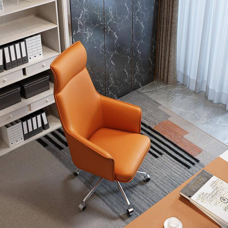 北欧电脑椅现代简约主播升降旋转人体工学靠背家用舒适办公椅皮椅
