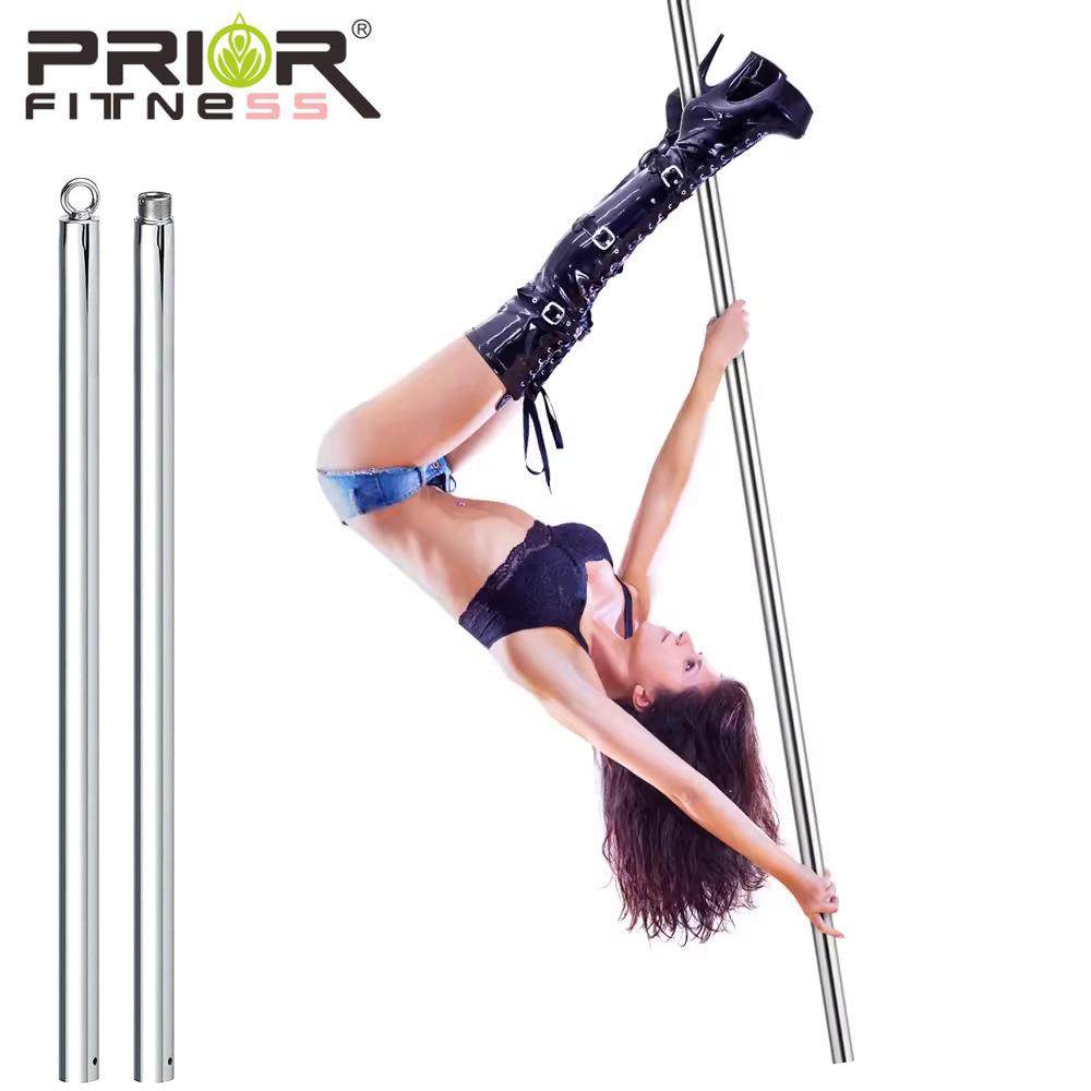 2M银色空中钢管舞飞管酒吧便携式旋转杂技舞蹈室内钢管悬吊仅飞杆