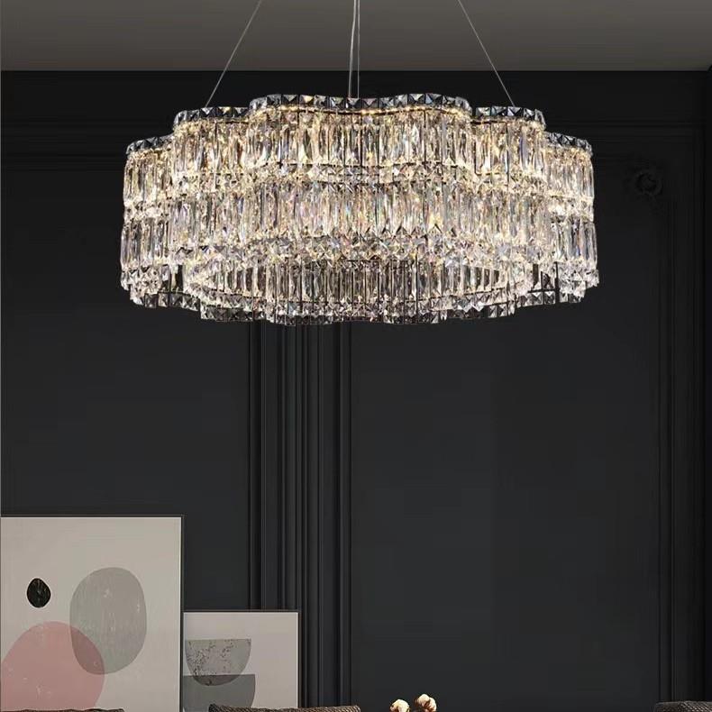 2023年新款法式轻奢水晶吊灯客厅灯现代简约大气奢华高档别墅灯具
