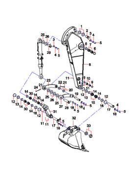 三一SY750挖掘机挖斗连杆 千秋架13729447 三一挖掘机挖斗连杆