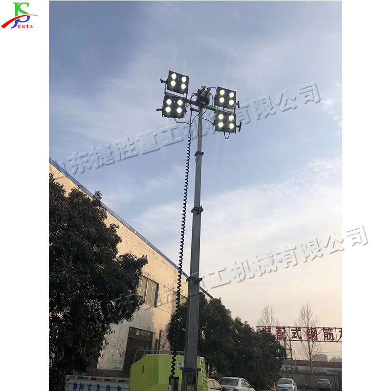 大型工程建筑施工照明车 夜间施工打灯照明设备 手推式升降灯塔车