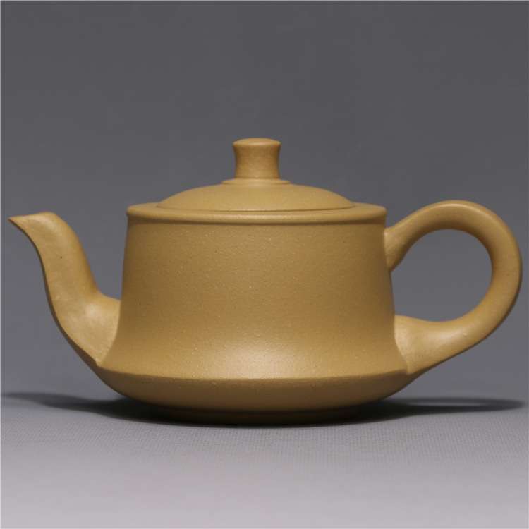 龙砂陶宜兴紫砂茶壶 黄段泥玉曲壶215毫升紫砂壶茶具套装手工
