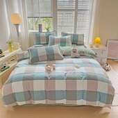 2024新款 全棉色织水洗宝宝绒床盖四件套